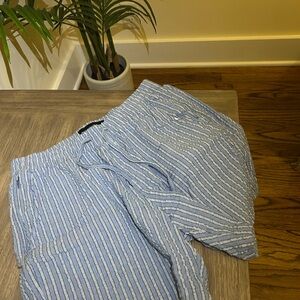 Abercrombie Blue and White Seersucker Shorts